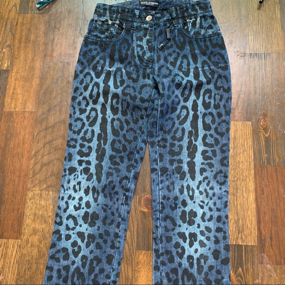 NWOT! Dolce & Gabbana Leopard Print Slim Jeans - Picture 5 of 14